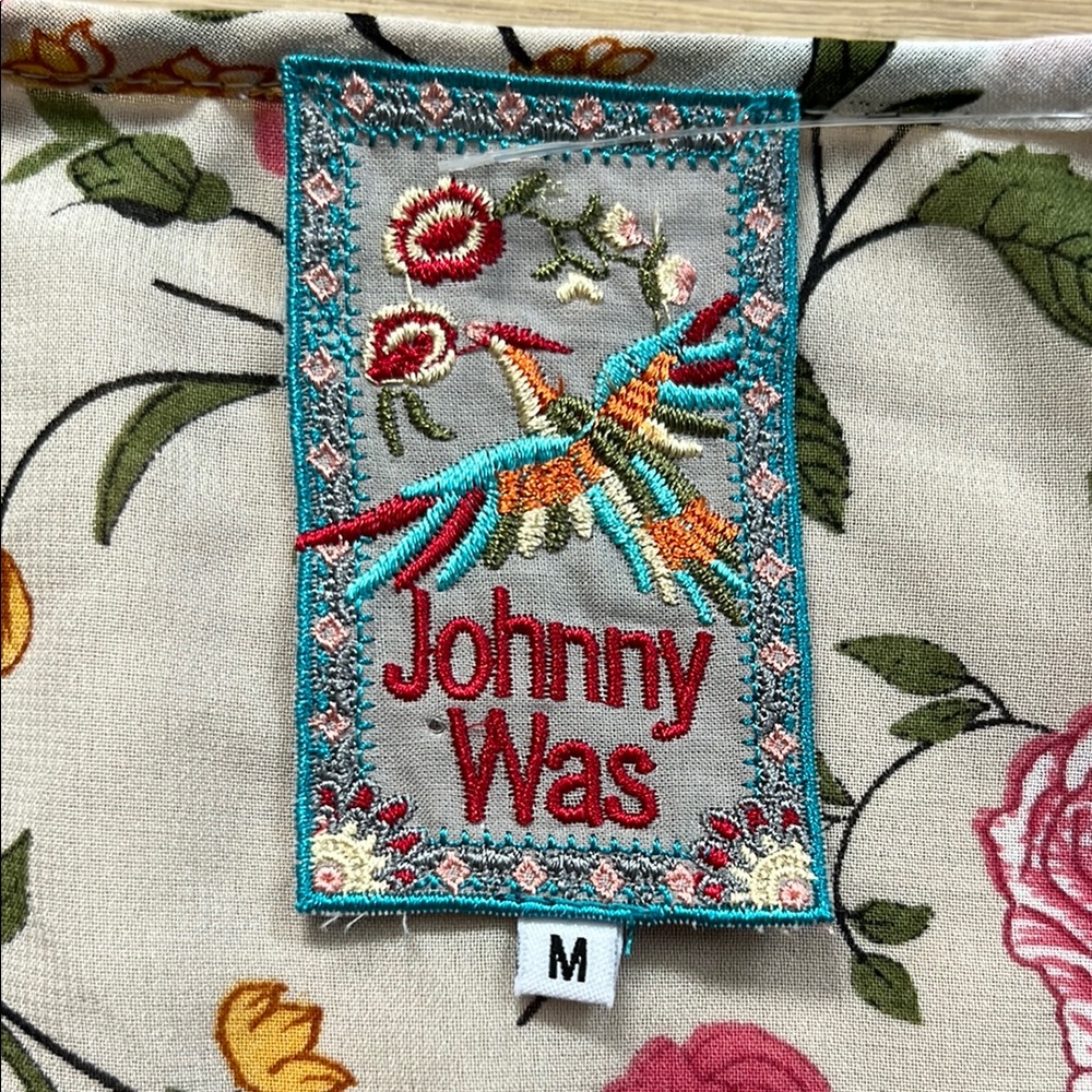 Johnny Was Floral Kimono with Fringe - Picture 8 of 9